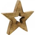 Floristik24 Wooden star flamed wooden decoration Christmas star standing 15cm
