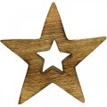 Floristik24 Wooden star flamed wooden decoration Christmas star standing 15cm