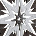 Floristik24 Wooden Star Hanging Decoration Gray, white 48cm x 40cm