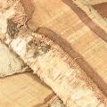 Wooden tray with tree bark birch wood decoration 25×10×2cm 4 pieces | Floristik24.co.uk