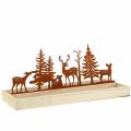 Wood tray forest with animals 35cm x 15cm