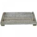 Floristik24 Wooden tray, shabby chic, decorative tray with feet, table decoration 30cm