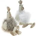 Floristik24 Easter decoration pair of chickens, edge seaters, spring, decorative chickens with feathers 2pcs