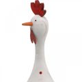 Floristik24 Decorative chicken wood white with dots Easter figure Ø7cm H20cm