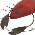 Floristik24 Lobster maritime decorative figure made of wood and metal red 15x12cm