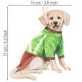 Christmas Dog Ornaments, Set of 2, Metal, 12cm - Dog with Scarf & Hat | Floristik24.co.uk