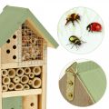 Floristik24 Insect Hotel Green Wooden Nesting Aid Garden Insect House H26cm