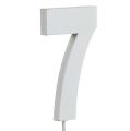 Floristik24 Anniversary number "7" on the staff white L27cm 10pcs