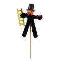 Floristik24 Chimney sweeper with mushroom and ladder on wooden stick 8cm 24pcs