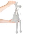 Reindeer Christmas Figure with Long Legs, Grey, 54cm, Flocked, Indoor Edge Decoration | Floristik24.co.uk