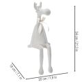 Reindeer Christmas Figure with Long Legs, Grey, 54cm, Flocked, Indoor Edge Decoration | Floristik24.co.uk