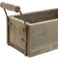 Floristik24 Planter, decorative box, wooden box with handles, craft box Shabby Chic L25cm H10cm