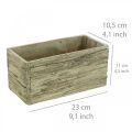 Floristik24 Plant box concrete rectangular wood look brown 23×10.5cm H11cm