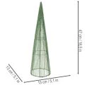 Green Metal Floral Cones Set – 47 cm and 62 cm | Floristik24.co.uk