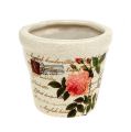 Floristik24 Ceramic pot with roses Ø8,5cm H7,5cm