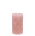 Floristik24 Candle old pink 60mm x 100mm dyed 8pcs