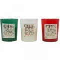 Floristik24 Scented candles in a glass gift set Christmas candles 7cm 3pcs