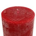 Floristik24 Candle red 50mm x 100mm colored 12pcs
