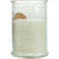 Candle in a glass soy wax soy candle with cork white Ø5.5cm H8.5cm