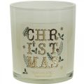 Floristik24 Scented candle Christmas Scented candle in a glass cream champagne Ø8cm