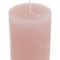 Floristik24 Pillar candles dyed through pink 50 × 100mm 4pcs