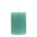Floristik24 Pillar candles colored green 70×100mm 4pcs