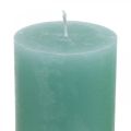 Floristik24 Pillar candles colored green 70×100mm 4pcs