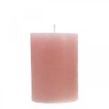 Floristik24 Pillar candles dyed through pink 70 × 100mm 4pcs