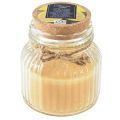 Floristik24 Candle Citronella scented candle glass lid honey H11,5cm