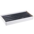 Candles in anthracite, solid coloured, taper candles 34x300 4 pcs | Floristik24.co.uk