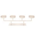 Floristik24 Candle Holder with Four Candle Plates, 47cm, Taupe Metal