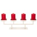 Candle Holder with Four Candle Plates, 47cm, Taupe Metal | Floristik24.co.uk
