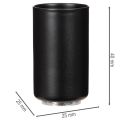 Round magnetic candle holder, matte black, for 25mm taper candles, 4 pieces | Floristik24.co.uk