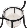 Candle Holder Reindeer Black Metal with Removable Tealight Glass 28cm | Floristik24.co.uk