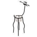 Candle Holder Reindeer Black