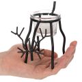 Reindeer candle holder with tealight glass, 15cm | Floristik24.co.uk