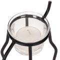 Reindeer candle holder with tealight glass, 15cm | Floristik24.co.uk