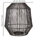 Black Decorative Lantern Wire Basket Modern style Ø24cm H28cm | Floristik24.co.uk