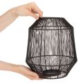 Black Decorative Lantern Wire Basket Modern style Ø24cm H28cm | Floristik24.co.uk