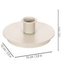 Round Cream Candle Holders for Taper Candles 10cm Set of 2  

```html
<h2>Round Cream Candle Holders for Taper Candles</h2>

<p>
This set of two round candle holders is designed to hold taper candles with a diameter of up to 21mm. Made from sturdy metal a | Floristik24.co.uk