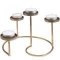 Floristik24 Candleholder Golden tea light holder Vintage 4-flame Ø28cm