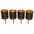 Candle holder advent wreath to stick black gold Ø6cm 4pcs | Floristik24.co.uk