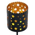 Candle holder advent wreath to stick black gold Ø6cm 4pcs | Floristik24.co.uk