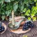 Candlestick metal antique look spoon with patina 25x11x5cm | Floristik24.co.uk