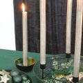 Floristik24 Candle holder Christmas metal black, gold table decoration Ø13cm 3pcs