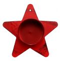 Floristik24 Candle holder star shape for tealight 10x7cm red