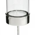 Floristik24 Plug-in candle holder metal/glass Ø5cm H19cm 4pcs