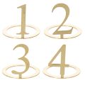 Floristik24 Metal Candle Holder Rings with Numbers 1–4 for Advent Wreaths, 3cm, Gold, 4pcs