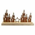 Floristik24 Wooden tray candle silhouette patina 50cm × 17cm