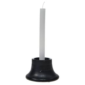 Floristik24 Candlestick black candle holder ceramic Ø12.5cm H7cm